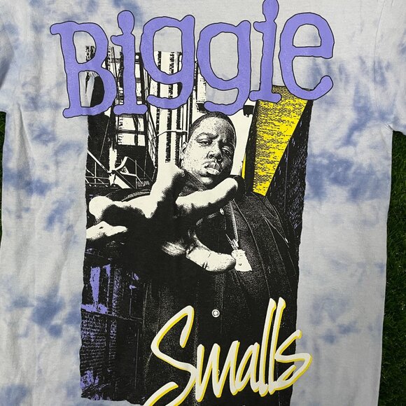 Biggie Smalls Tie-Dye Blue T-shirt size Small - Picture 3 of 7
